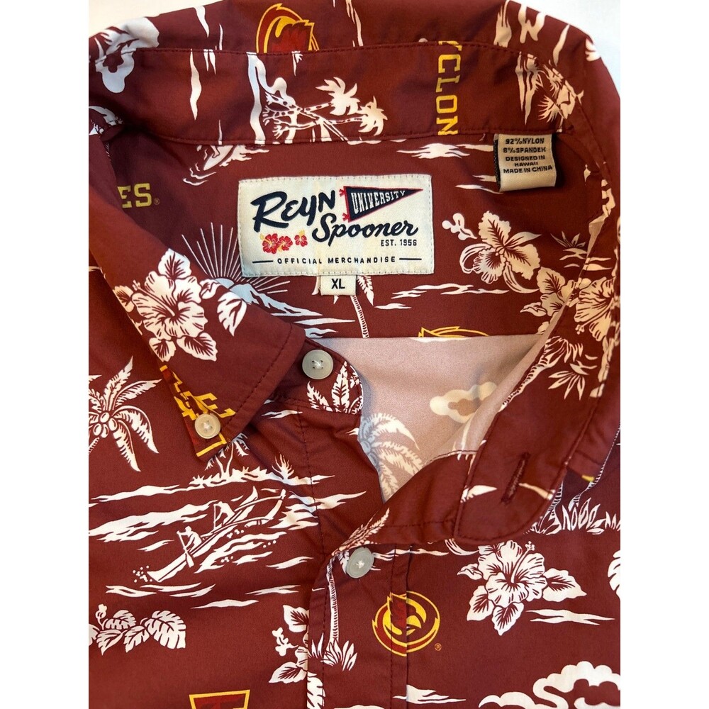 Reyn Spooner Iowa State Cyclones Shirt Adult XL Button Hawaiian Men's - Picture 3 of 5